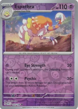 Scarlet & Violet Espathra #103/198 reverse holo